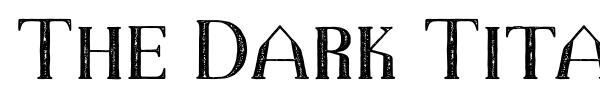 The Dark Titan font preview